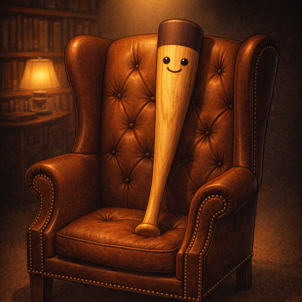 The Advisor — leaning in a leather wingback chair